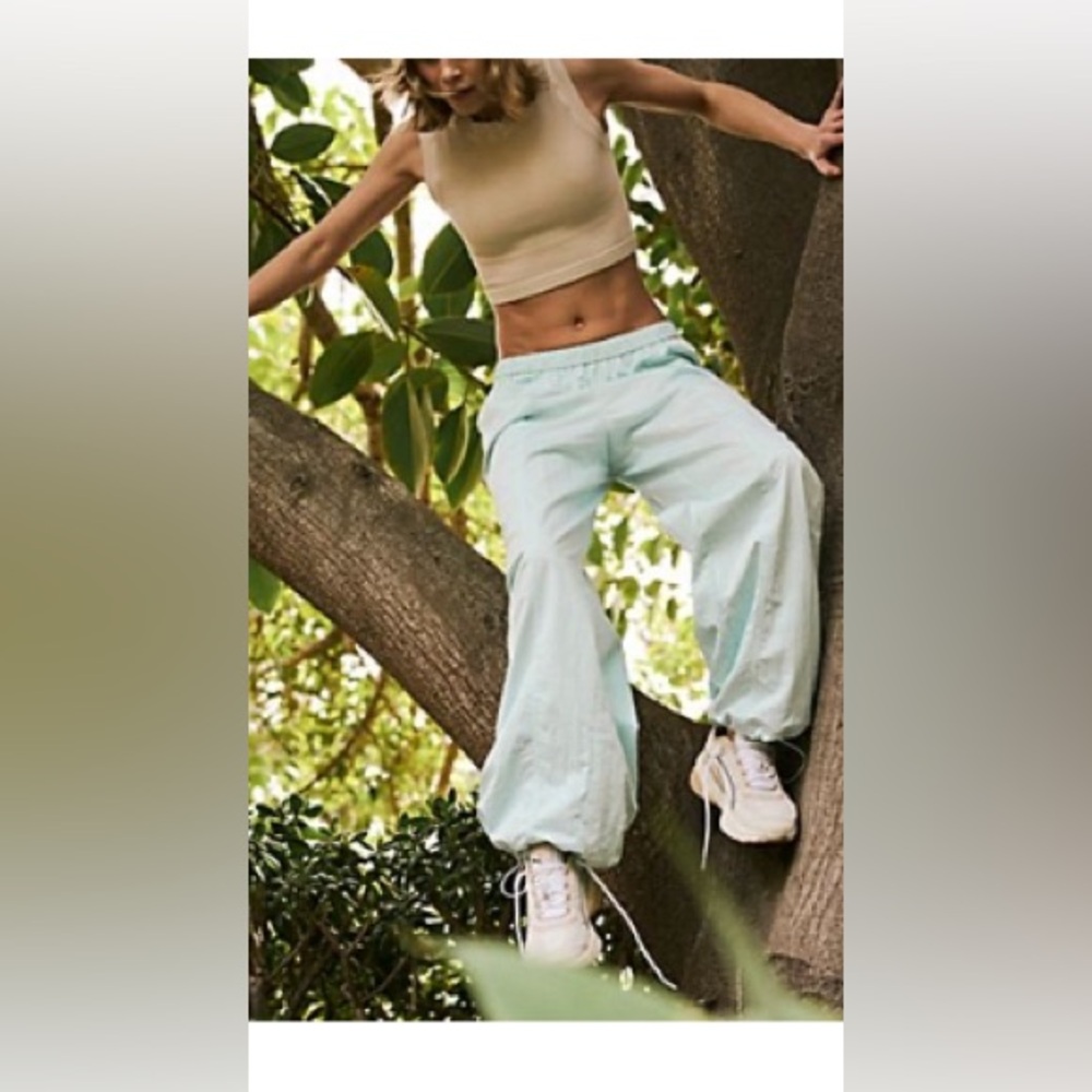 Free People Off the Record Pants medium aqua